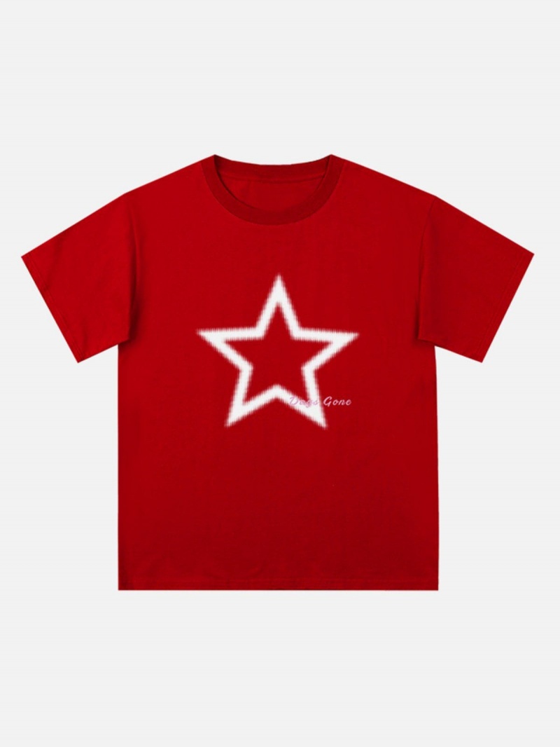 Noir  T Shirts Aelfric Eden Star Print Tee - VHK-9184571